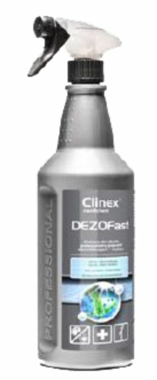 butelka środku do dezynfekcji powierzchni - Clinex Dezofast 1L