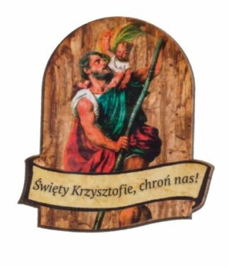 Plakietka ze św. Krzysztofem