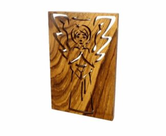 Obraz drewniany – Chłopczyk Aniołek – rękodzieło