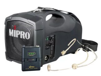 Zestaw przenośnego nagłośnienia MiPro MA 101G z mikrofonem i nadajnikiem bodypack