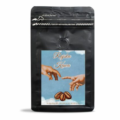 opakowanie Rajskiej Kawy z motywem nieba, 200g, ziarnista