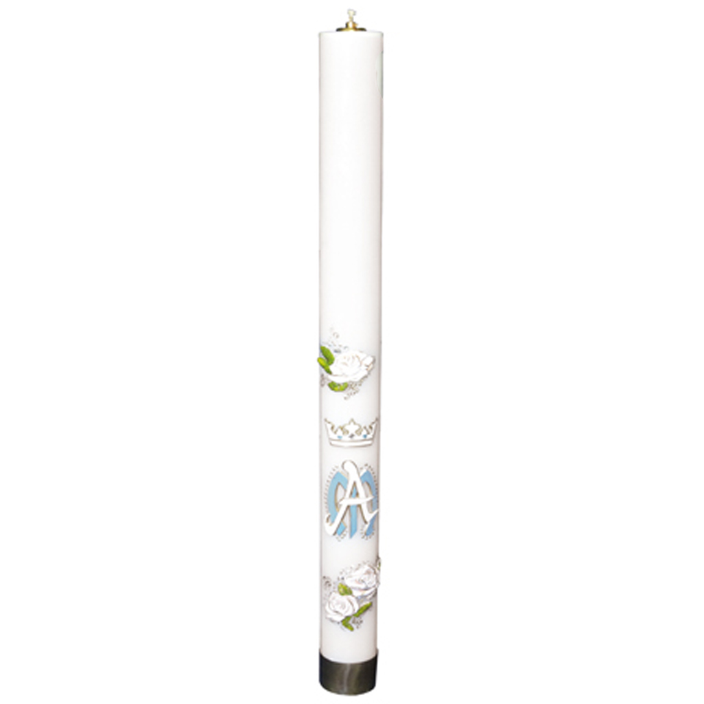 Świeca Roratka Maryjna parafinowa, spalająca 90x9cm – biała