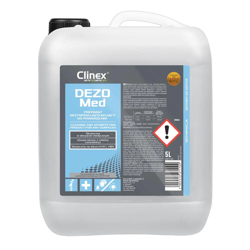 Clinex DezoMed – do dezynfekcji powierzchni – 5l