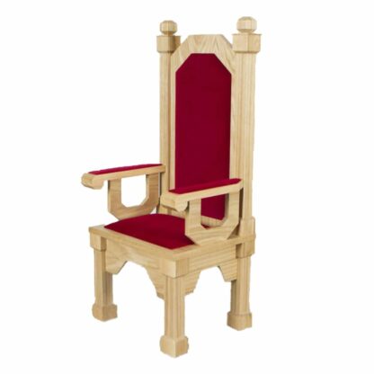 fotel ołtarzowy, sedilia, jasne drewno, z podłokietnikami