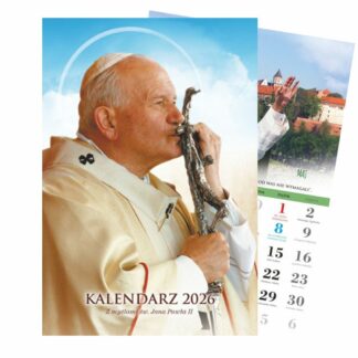 Kalendarz Ścienny 2026 – św. Jan Paweł II – A4