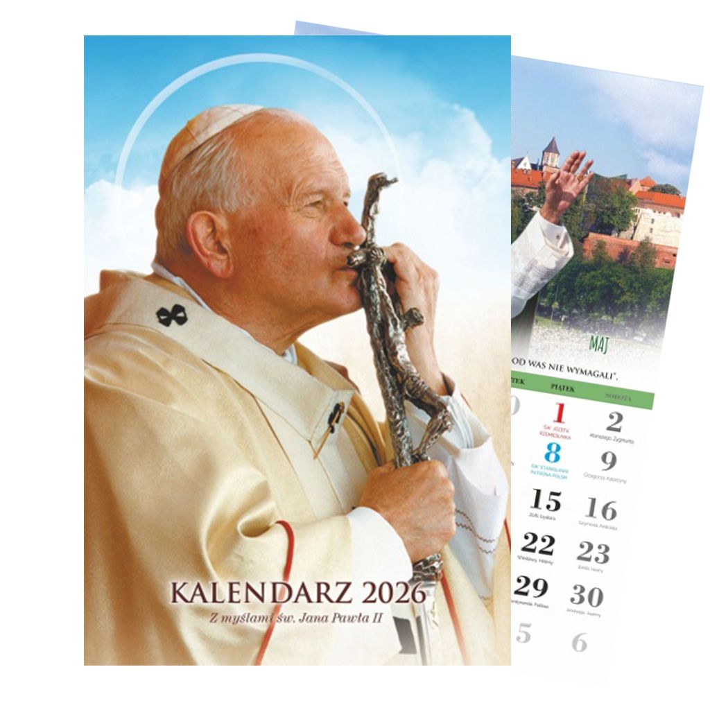 Kalendarz Ścienny 2026 – św. Jan Paweł II – A4