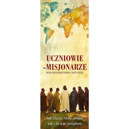 baner uczniowie misjonarze - Jezus z uczniami