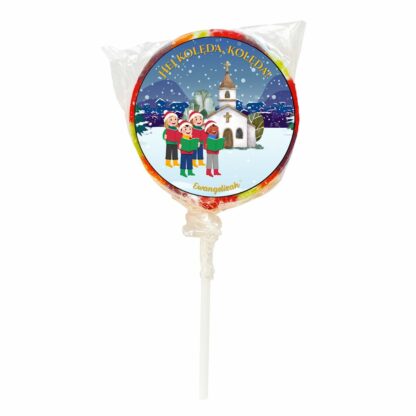 lizak Ewangelizak z naklejką z dziećmi kolędnikami