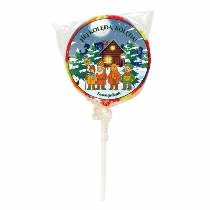 lizak Ewangelizak z naklejką z chórem bajkowych kolędników