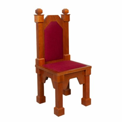 fotel ołtarzowy, sedilia, kolor orzech, bez podłokietników