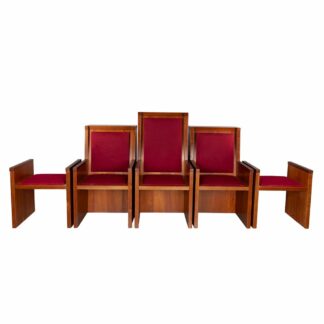 sedilia, 5 elemntów, fotel główny, 2 fotele boczne i 2 taborety