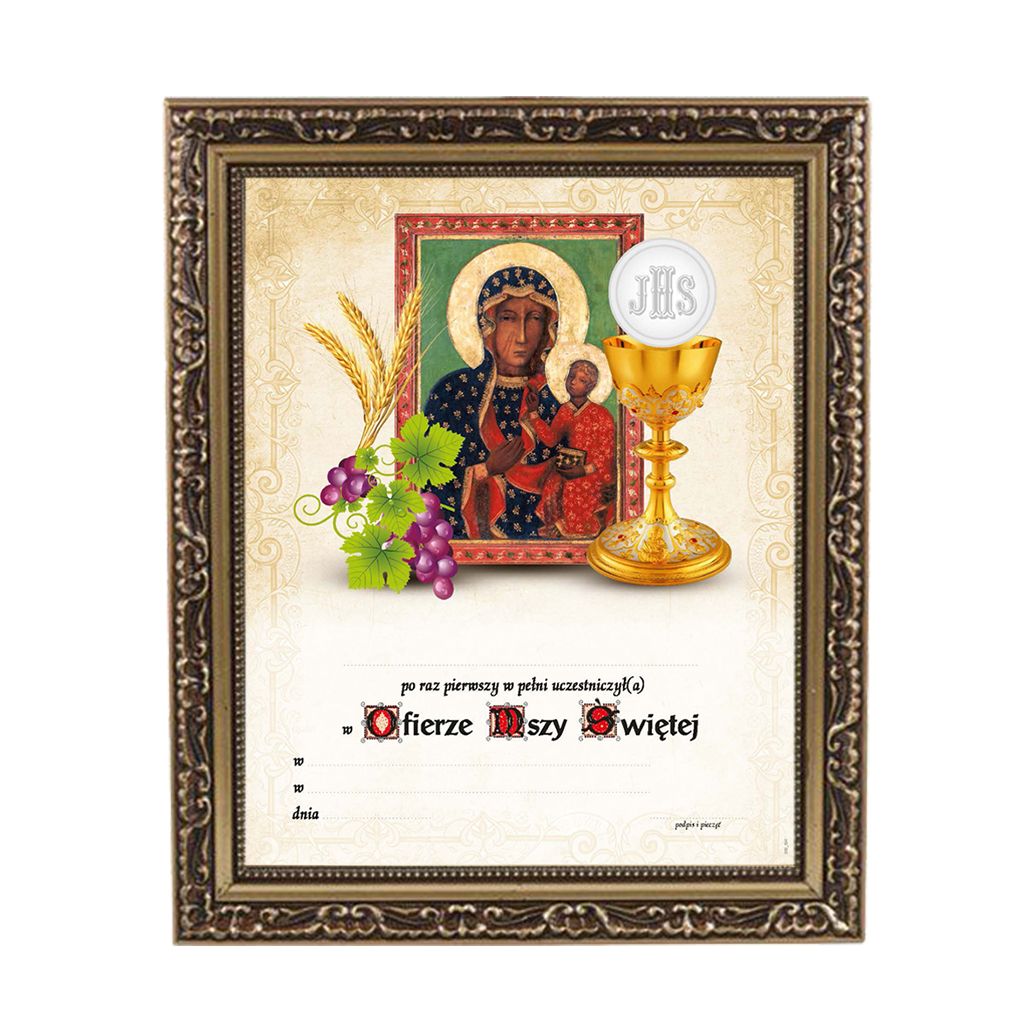 Obrazek Komunijny W Ramce