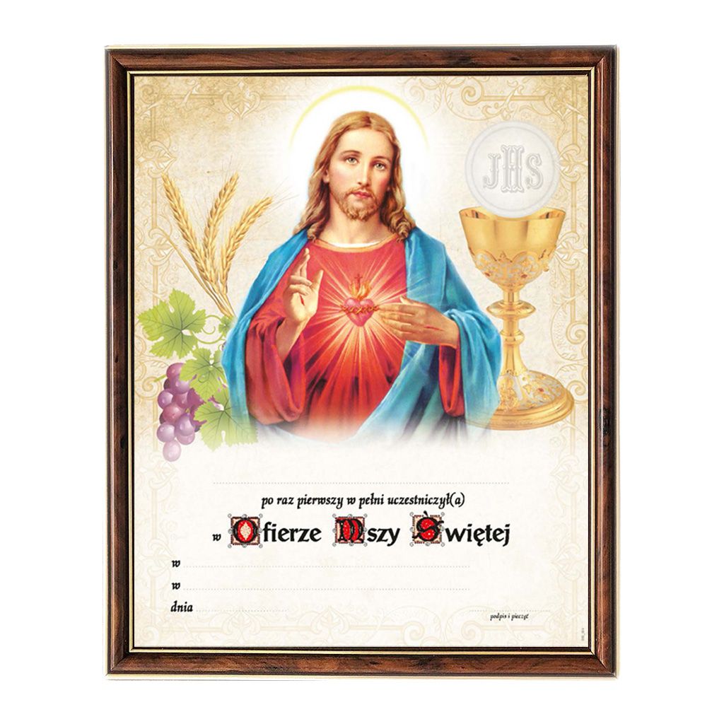 Obrazek Komunijny W Ramce