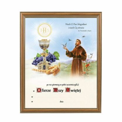 Obrazek Komunijny w Ramce - Św. Franciszek - obrazek 5