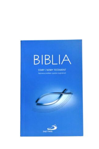 Biblia Z Rybką Niebieska Z Paginatorami Miękka Okladka